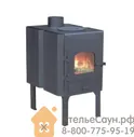 Отопительная печь МЕТА Гном-3 (дверца со стеклом, две чугунные варочные конфорки)