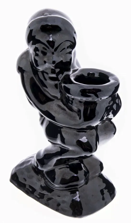 Подсвечник "Гном с горшком", керамика, Россия, 2000-2010 гг.-0